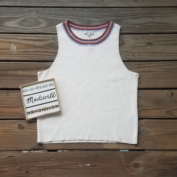 madewell crochet sweater tank